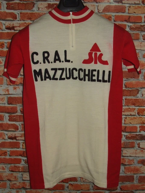 Eroica Maillot Shirt Velo Cyclisme Vintage Années 70 Télé Électronique 50% Laine