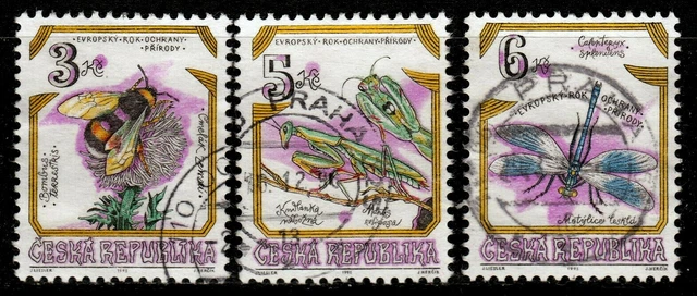 Tschechische Republik 73-75, O, Europäisches Naturschutzjahr 1995-Insekten