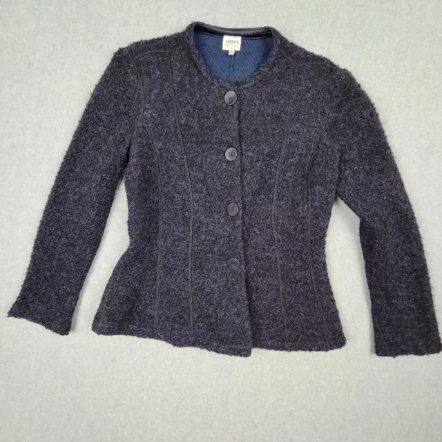 Armani Collezioni Womens Blazer Italian Wool Alpaca Blend Size 4