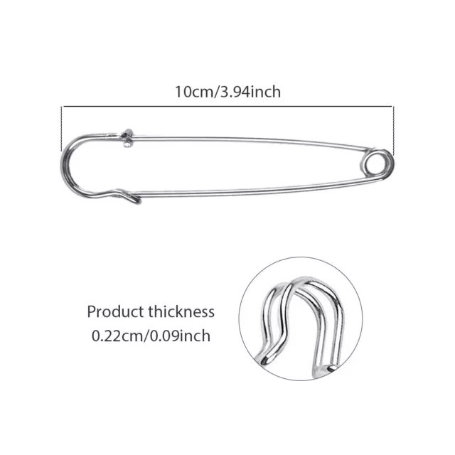 10pcs For Clothes Fashion Large Metal DIY Craft Nappy Jewelry Making Safety Pin