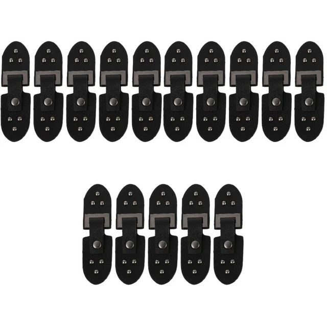 15 Pairs PU Toggle Buckles Wooden Sewing Buttons Metal Coat