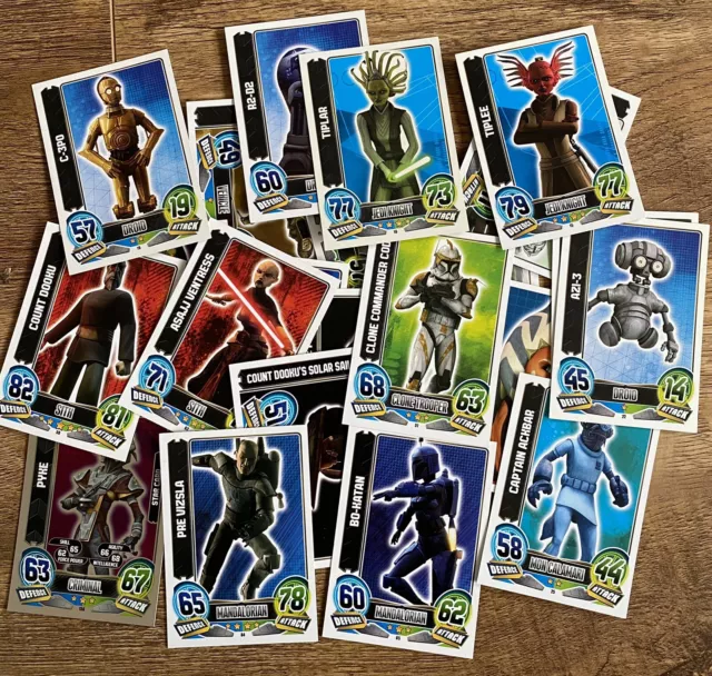 Topps Star Wars Force Attax Series 5 Bundle 22 Cards No Duplicates