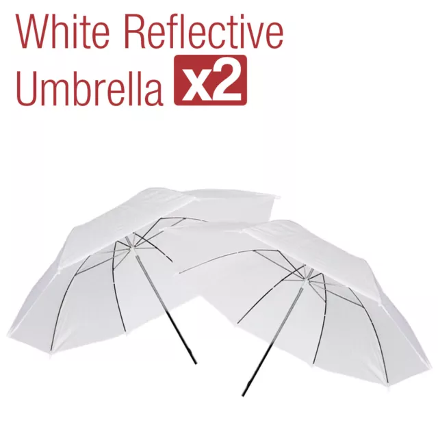 2 x 33" White Photography Light Photo Studio Video Translucent Soft Umbrella