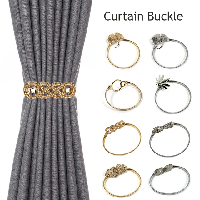 Curtain Buckle Tie Backs Pearl Crystal Magnetic Tiebacks Clips Holdbacks Home US