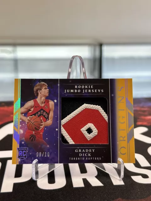 Gradey Dick Toronto Raptors Panini Origins Rookie Jumbo patch /10  🔥🔥🔥