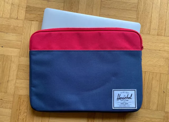 HERSCHEL Anchor Sleeve Laptop 13-14 " Laptophülle iPad Hülle blau rot - TOP