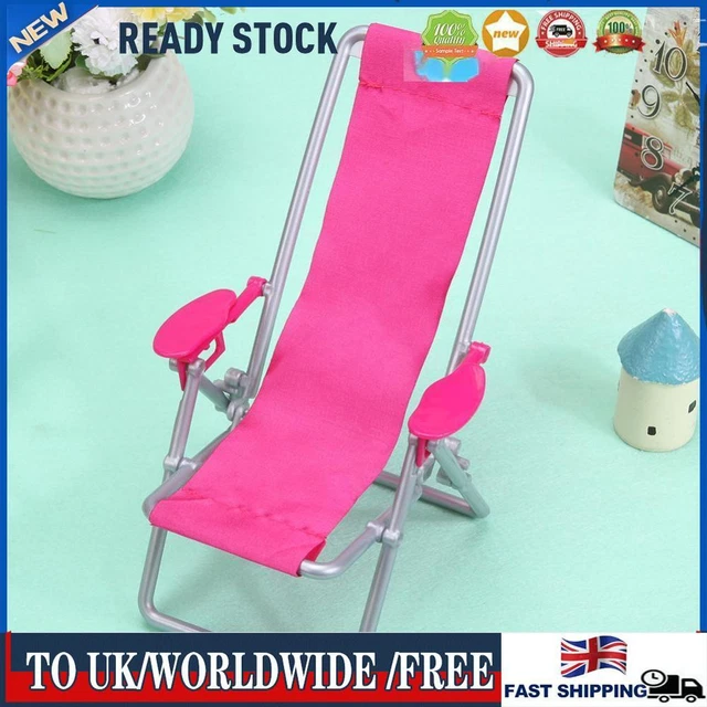 Plastic Beach Chair Safe Mini Model Beach Chair Odorless Foldable for Doll House