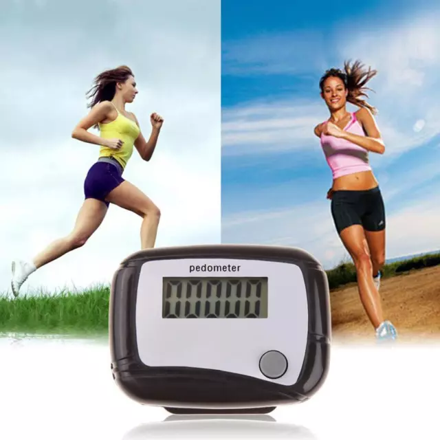 Podómetro Digital Step Walking contador de calorías distancia Run Belt bueno ><