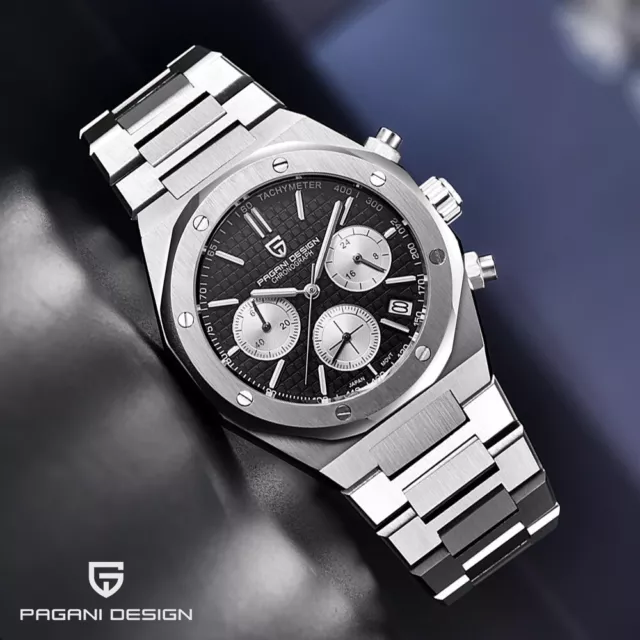 PAGANI DESIGN PD1707 Quartz Chronograph Diver Stainless 200M Waterproof Watch