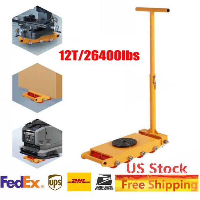Machine Skate Heavy Duty Machine Dolly Skate Industrial Moving Equipment 12T New