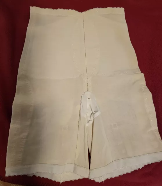 Vintage Girdle With Garter Clips White Shapewear Lingerie