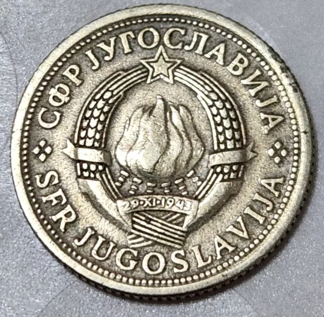 Yugoslavia  One (1) Dinar Coin 1974