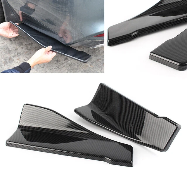 2x 35cm Car Rear/Side Skirt Bumper Lip Skid/Scuff/Scrape Protector Strip Spliter