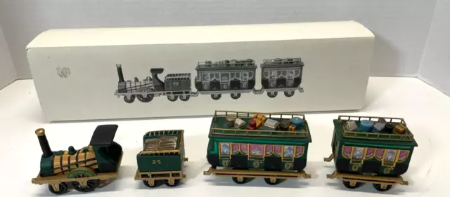 Dept 56 Dickens' Village  55735  "The Flying Scot Train"  Set of 4 Retired-read