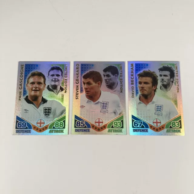 match attax card limited edition England World Cup 2010 bundle - 3 Cards