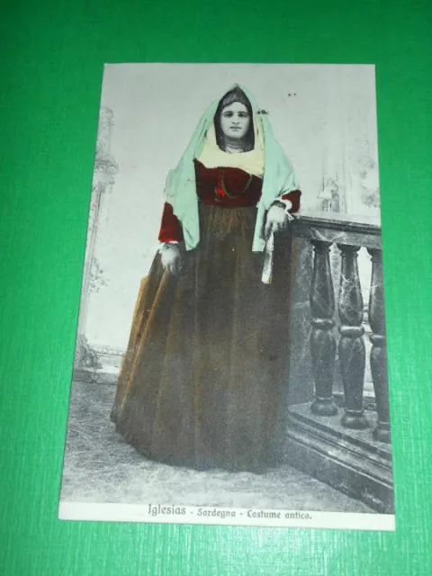 Cartolina Iglesias - Sardegna - Costume antico 1920 ca.