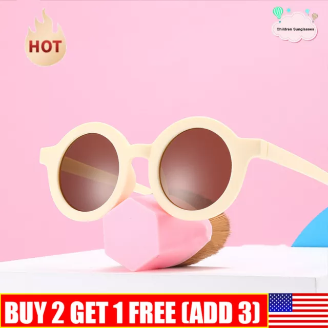 Kids Round Circle Cute Pastel Colour Girl Boy/Baby Children Toddler Sunglasses