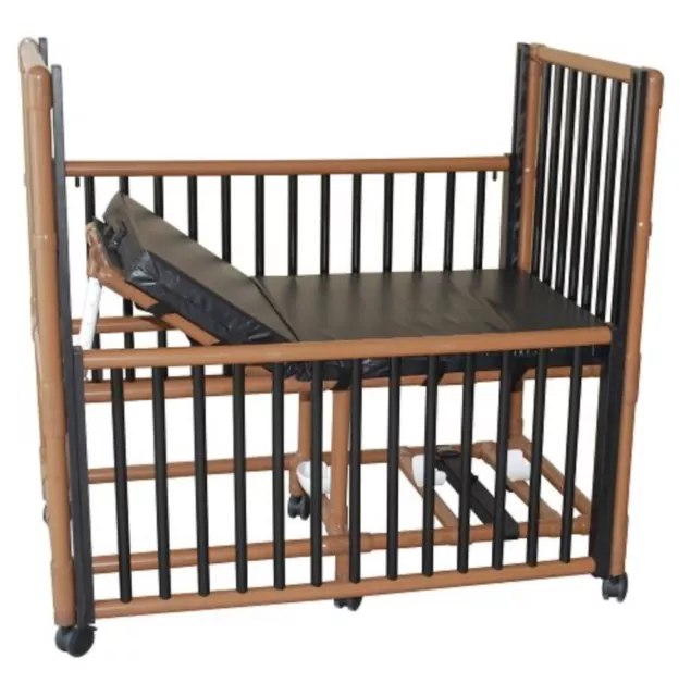 MJM Pediatric Medical Crib Hospital Baby Crib Wood Tone Pedi Crib