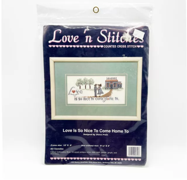 Love ‘N Stitches Counted Cross Stitch “Love Is So Nice To Come Home To”  8.5”x4”