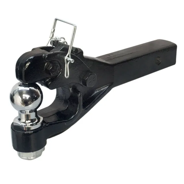 Receiver Mount Combo Pintle Hook & 2" Ball Hitch for 2" Receivers