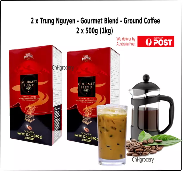 2 x Vietnamese Trung Nguyen GOURMET BLEND Ground Coffee 500g