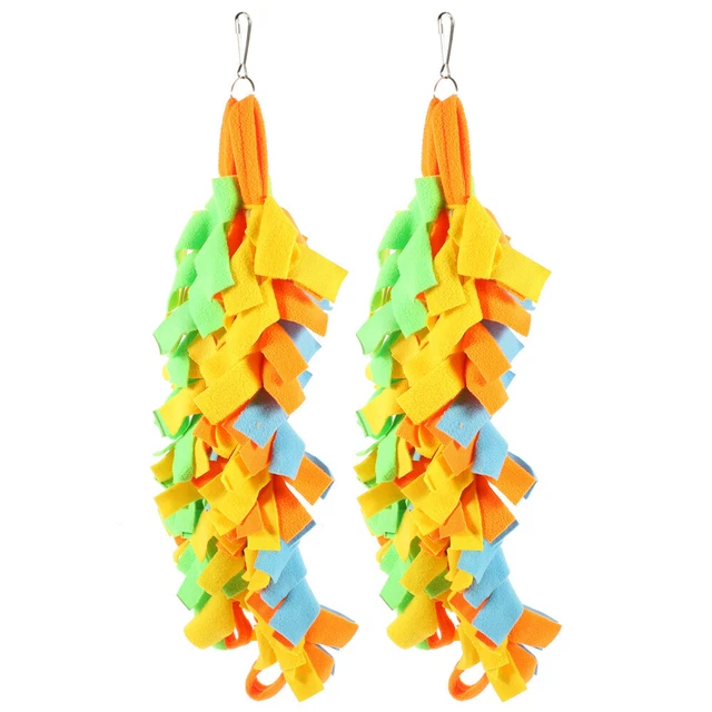 2pcs Vogelkäfig Hanging Swing Spielzeug Papagei Kaut Spielzeug Hamster