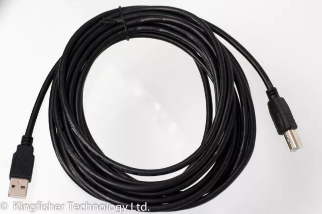 5m USB PC / Data Black Cable Lead for Epson  EcoTank  ET-14000 Printer