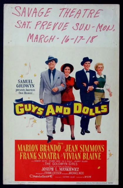 Guys And Dolls Brando Simmons Sinatra Blaine 1955 Wc