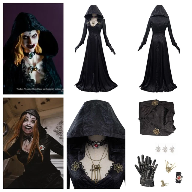 Evil Village Cosplay Costume Vampire Lady Dress Outfits Halloween Carnival Suit