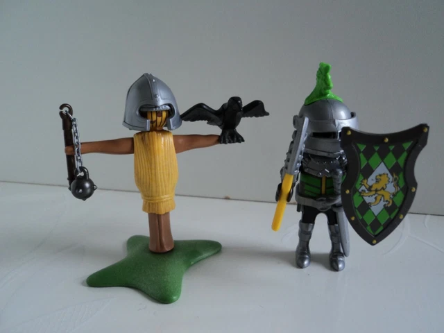 Lot Playmobil Vintage Médiéval - Chevalier Du Lion, Catapulte, Chariot, Cheval, Années 2004, Occasion