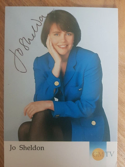Jo Sheldon Vintage Hand Signed GMTV Photo card 6x 4