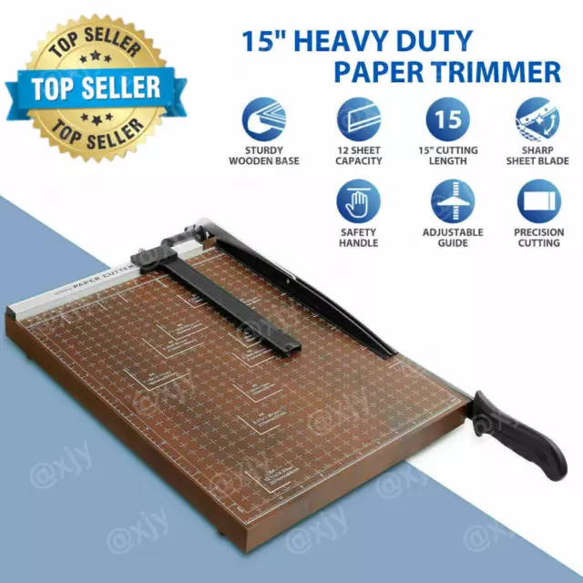 Heavy Duty Paper Cutter,A4 Paper Trimmer Photo Page Guillotine Craft 12 Sheets~