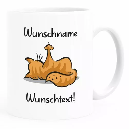 Kaffee-Tasse mit Namen Wunschtext Katze Mittelfinger F~ck Dich Kein Bock