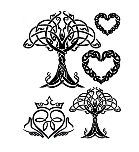 Stencils Crafts Templates Scrapbooking Celtic Tree Of Life  Stencil  A4 Mylar
