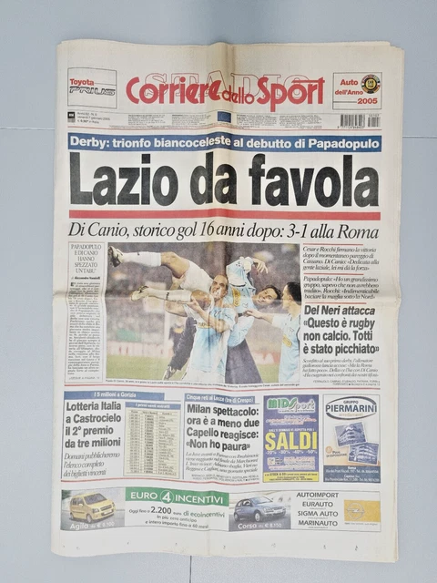 Courier Dello Sport 26 Octobre 2002 Spéciale Derby Lazio-Roma