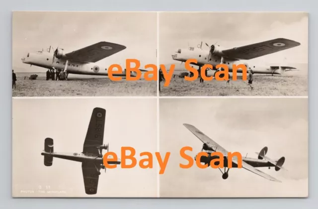 MILITARY AIRPLANE RPPC Bristol Bombay Mk I L5816 & Crew Crashed 1940 Photo 5
