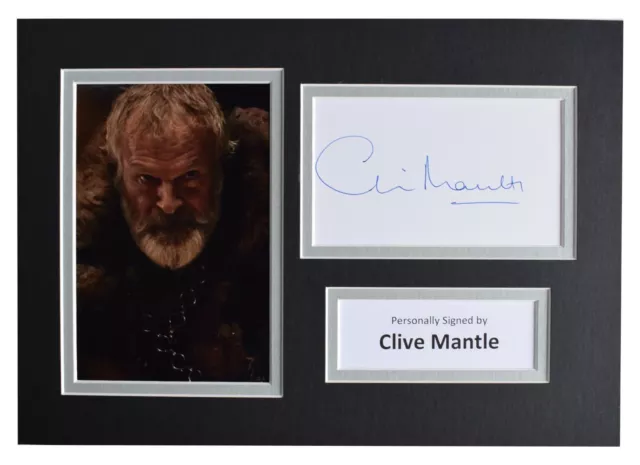 Clive Mantle Signed Autograph A4 photo display Game of Thrones GOT TV AFTAL COA