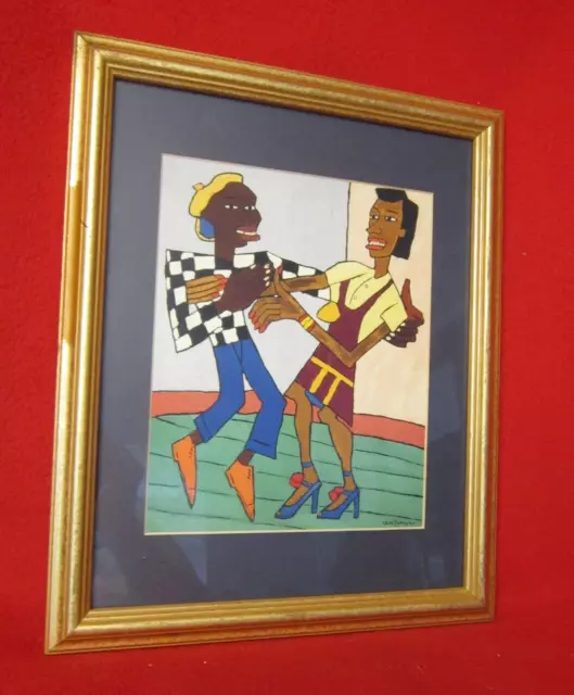 Jitterbugs William H. Johnson African American Art Print - Signed, Mated & Frame