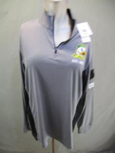 NWT BOX SEAT OREGON DUCKS Size M Mens 1/2 Zip High Neck Athletic Pullover 064