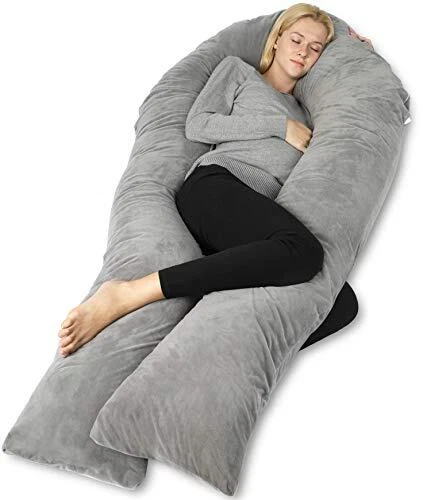 Pregnancy Pillows for Sleeping U Shaped Body Pillow for Pregnancy 65 inch Mat...