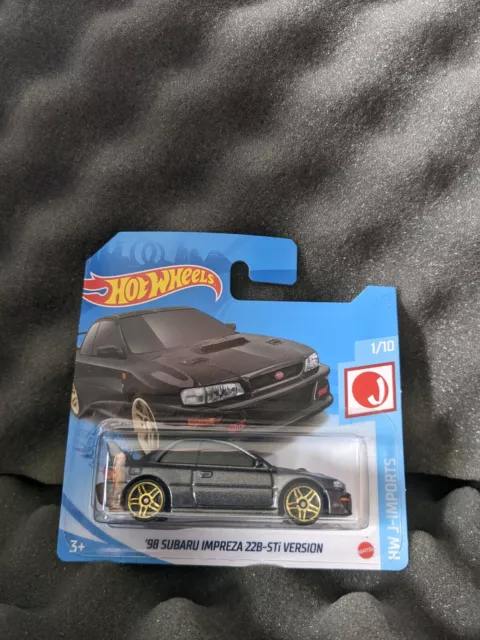 Hot Wheels HW J Imports #124 Grey '98 Subaru Impreza 22B Sti 2021 on P20 Card