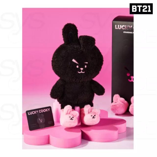 BTS BT21 Official Authentic Goods LUCKY COOKY BLACK EDITION Standing Plush Doll