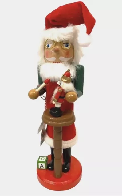 Sincerely Santa Nutcracker Christmas Toy Maker Wooden 14" NWT