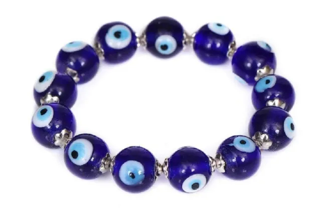 Bracelets Evil Eye Turkish Stone Bracelet for Unisex Bead Size 12 mm