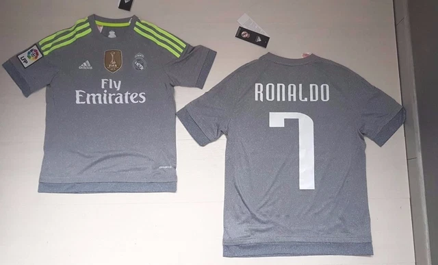 3042 Adidas Maglia Junior Real Madrid 7 Ronaldo Bambino Maglietta Jersey Cr7