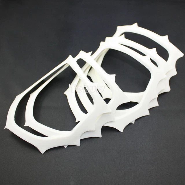 50pcs white Disposable Dental Plastic Rubber Dam Frame Holder