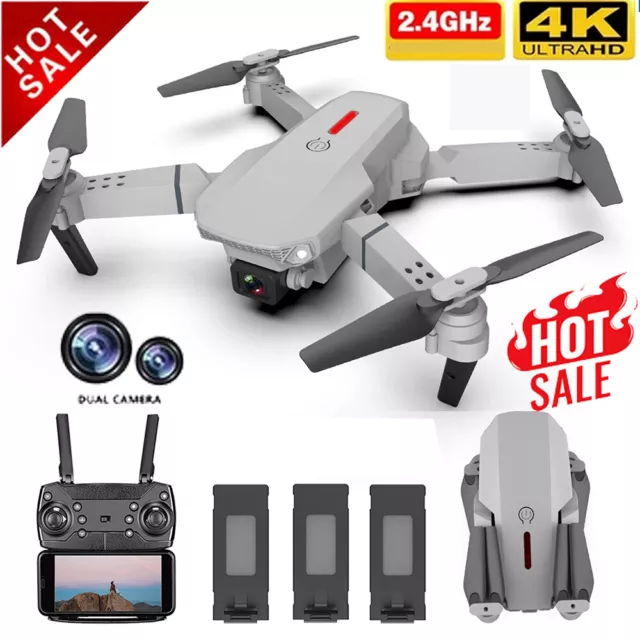 Drones 4K HD E525 Mini Avoid Obstacles Dual Lens Camera Foldable RC Bonus