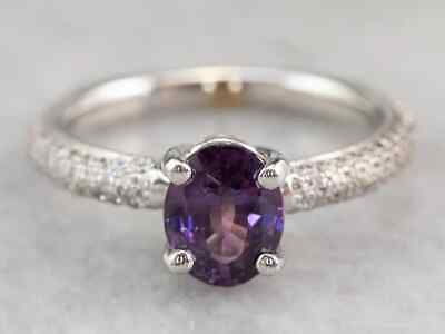 925 Silver 4ct Natural Alexandrite Gemstone Engagement Wedding Gift Ring For Her