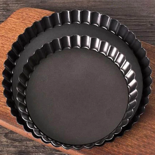 Poêle à cuisson fiable 8/10 pouces avec fond amovible pour pieds et gâteaux