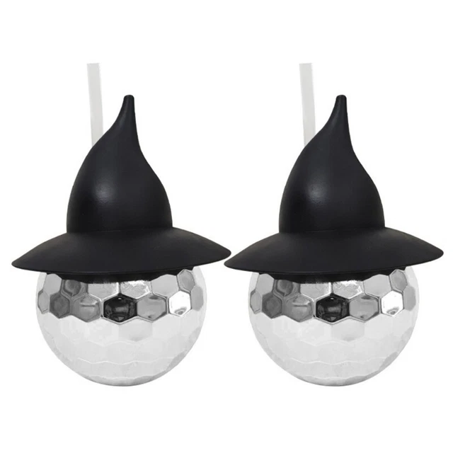 2PCS STABLE HALLOWEEN Party 20oz Wizard Hat Drink Cups for Coffee and
